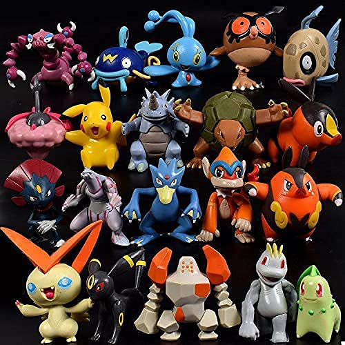 MakeCool - (144pcs) Pokémon Figures PVC Mini Figurines Pokémon Pop