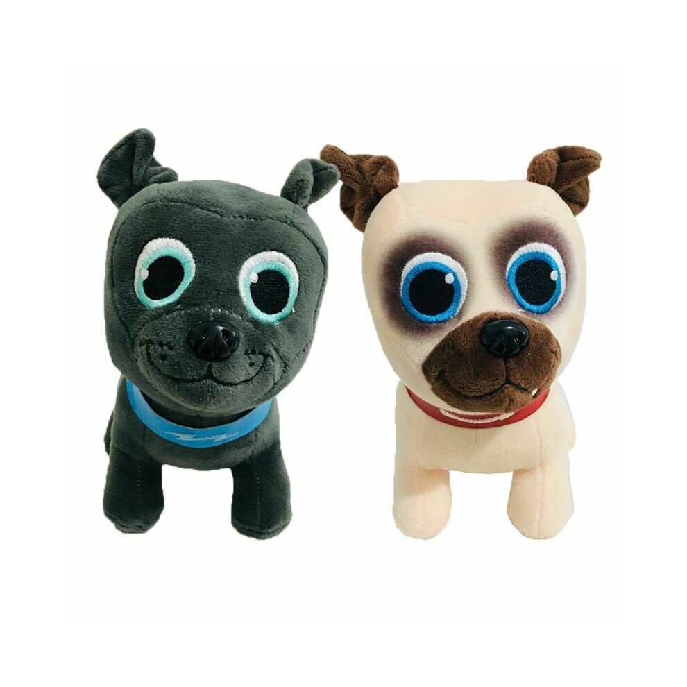 (Bingo+Rolly) Soft Puppy Dog Pals Pet Stuffed Plush Bingo Rolly 18cm Doll Kids Xmas Gift