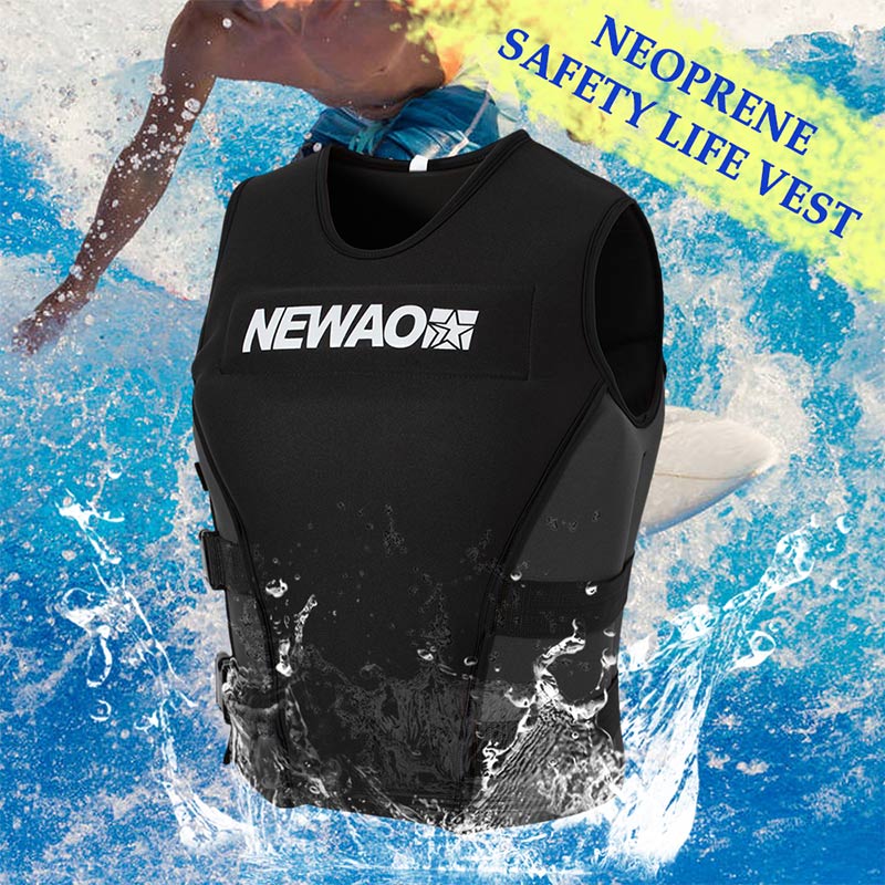 (Orange XL) Life Jackets Adult Kids Life Vest Neoprene Buoyancy Aid Vest Swim Ski Sailing Vest Adults Floatation Foam For Rescue Wakeboard Drifting Wakeboard Fishing Outdoor Floating Swimming Water Ski Safety Side Zip Closure