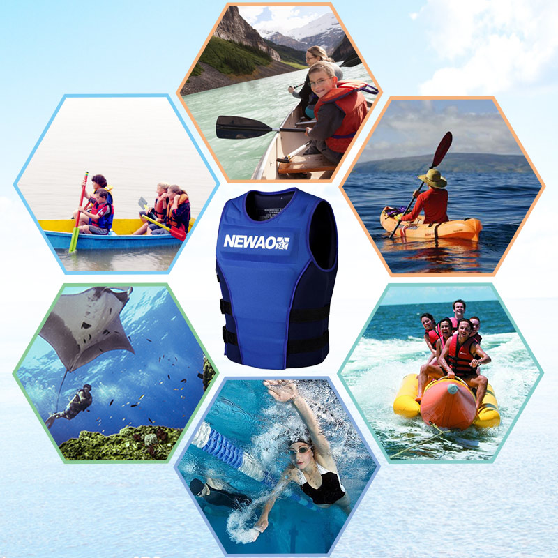 (Orange XL) Life Jackets Adult Kids Life Vest Neoprene Buoyancy Aid Vest Swim Ski Sailing Vest Adults Floatation Foam For Rescue Wakeboard Drifting Wakeboard Fishing Outdoor Floating Swimming Water Ski Safety Side Zip Closure