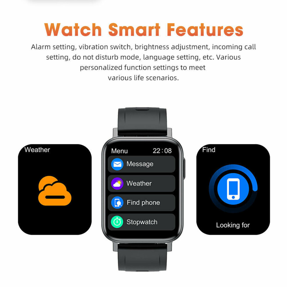 New Smart Watch Men Body Temperature Fitness Tracker Smartwatch For  for Samsung iPhone Android