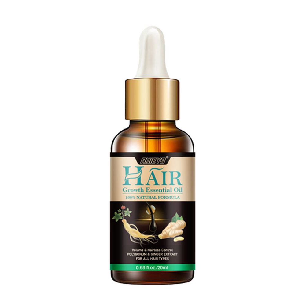 Hair Growth Essential Oil Ginger Hair Lost Solution Serums Fast Scalp Hair Care Treatment For Men Women 20ml