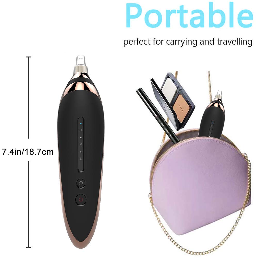 Blackhead Remover Pore Vacuum Cleaner Blackhead and Comedone Acne Extractors Suction Facial Cleaner Electric Blackhead Removal Suction Extractor Tools