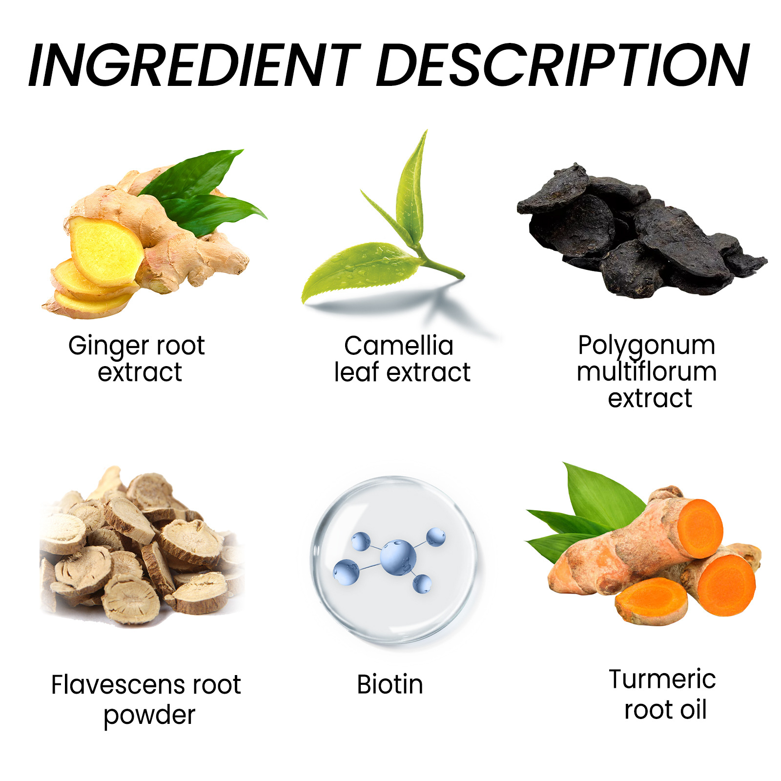 Hair Care Serum Anti White Hair Essence Polygonum Multiflorum Essence Moisturizing Black haircut Nursing Health Beauty 30ml