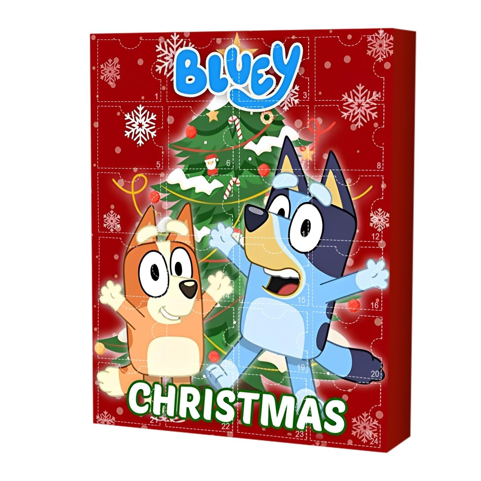 Christmas Countdown Advent Calendars Blind Box Contains 24Pcs Bluey Bingo Doll Surprise Toy Cartoon Mini Action Figures Gifts for Kids