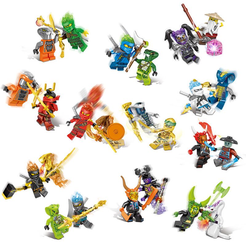 Set Of 24 Pcs Ninjago Mini Figures Building Blocks Toys
