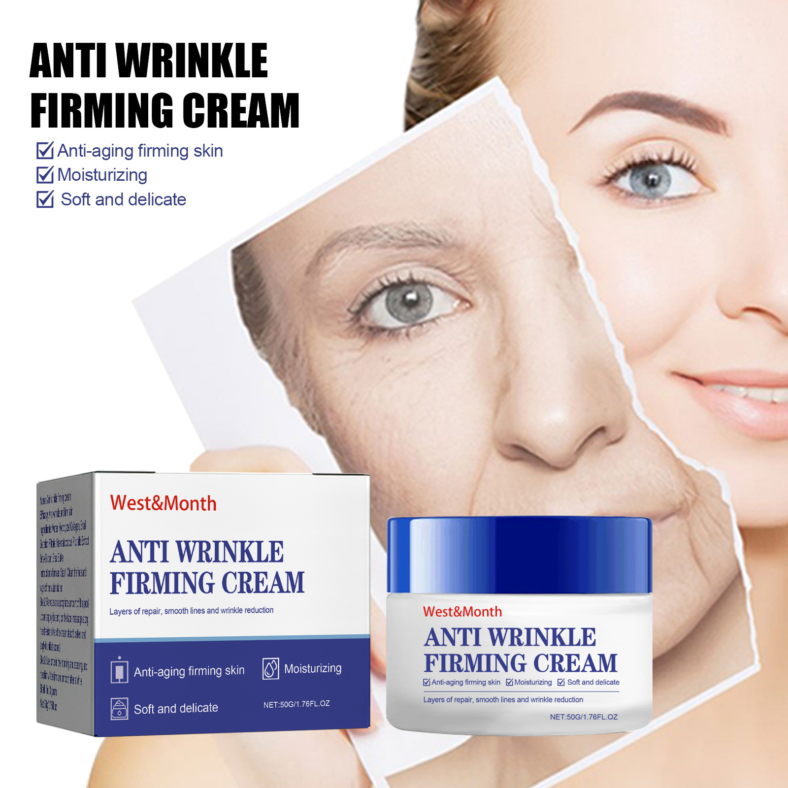 Face Cream Anti Wrinkle Firming Cream Lifting Anti-Aging Fade Fine Lines Whitening Moisturizing Brighten Skin Care