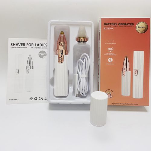 USB Rechargeable Eyebrow Trimmer Facial Hair Remover Portable Lipstick Shaver for Women