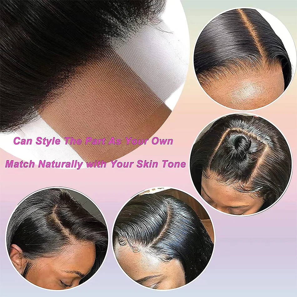 (4x4 Lace Closure 22inches) Straight 4x4 5x5 Lace Closure Human Hair Transparent HD 13x4 Lace Frontal Human Hair Ear to Ear Frontal Extensions