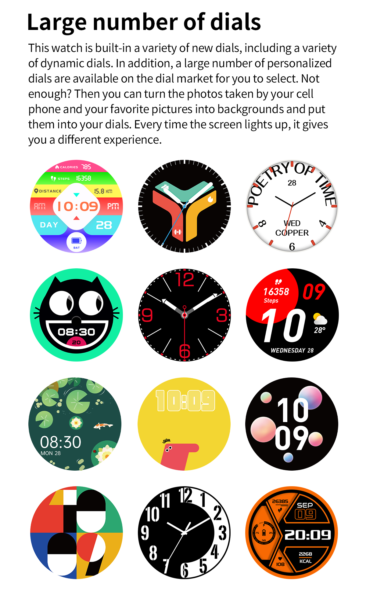 (Black) Smart Watch 1.43inch Amoled Screen Bluetooth Call Music Player Health Monitoring Sports Tracking Men Women Smartwatch for iPhone Android