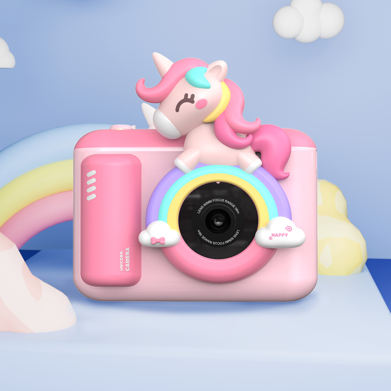 Unicorn Children Camera 1080P HD Toddler Digital Video Camera Kids Camera with Silicone Cases Stand for Christmas Birthday Gifts