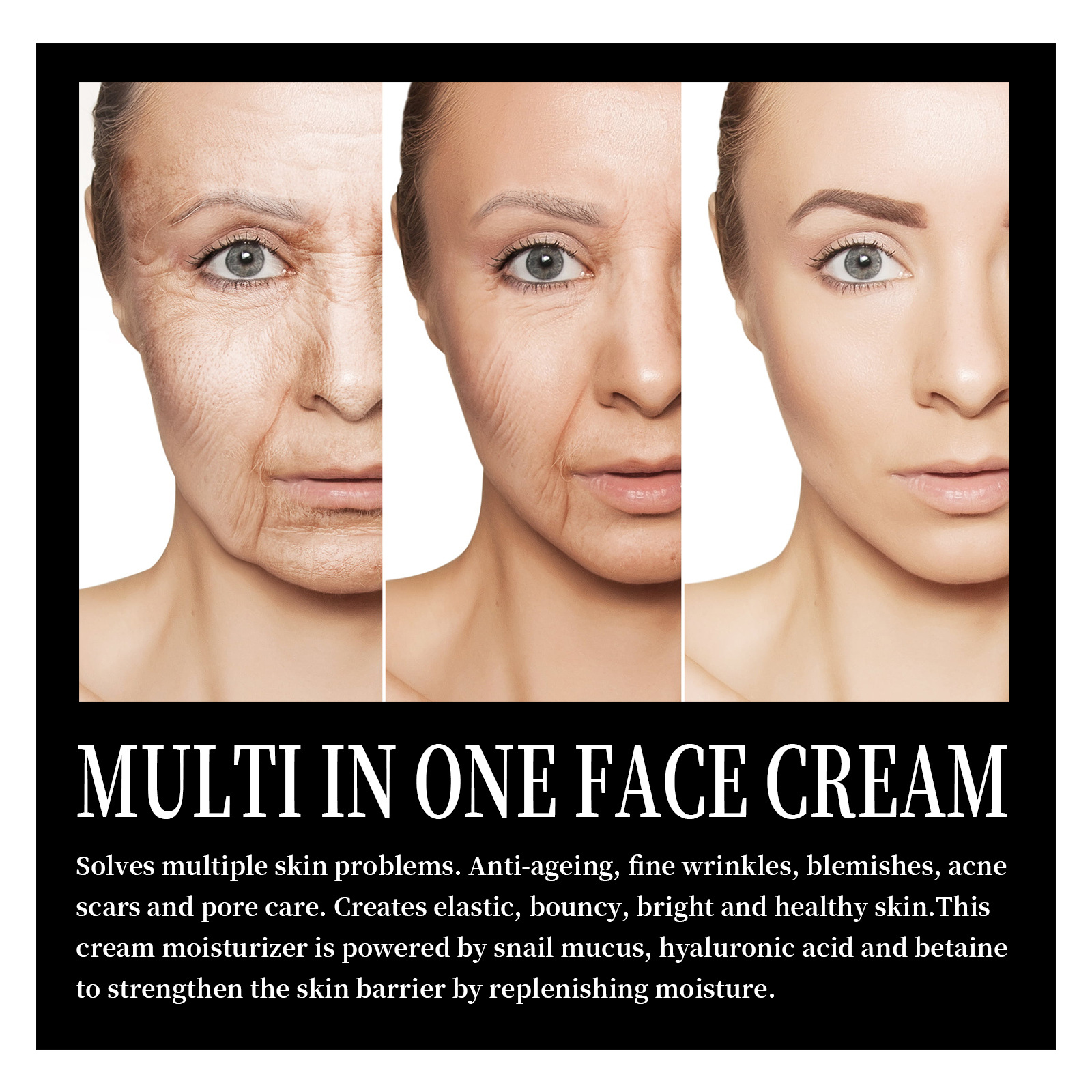 (1 PC) Snail Collagen Face Cream Repair Essence Hydrating Moisturizing Lifting Firming Sagging Tightening Smoothing Fade Dark Spots Anti Aging Cream Skin Care