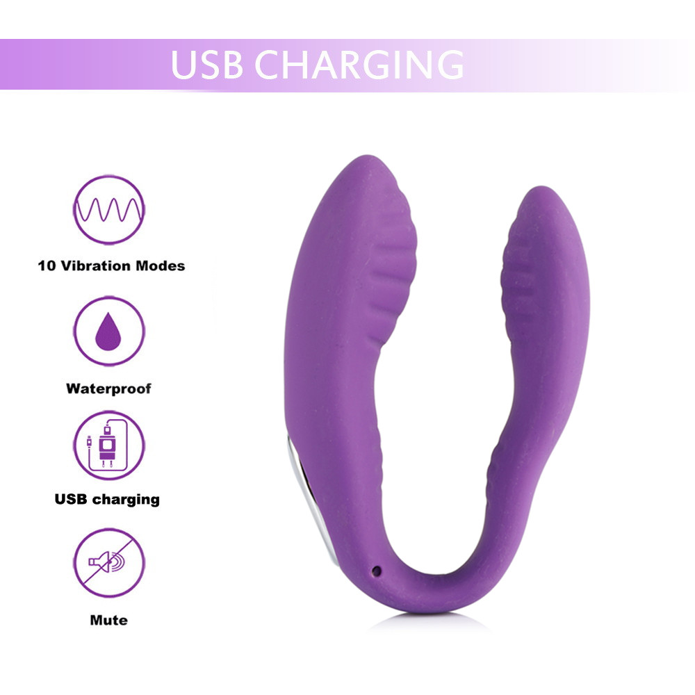 (Purple) Wearable Panties Vibrators for Couples Erotica Sex Intimate Goods Silicone Dildo Vibrators Remote Control Lesbian Adults Sex Toys U Shape 10 Speed