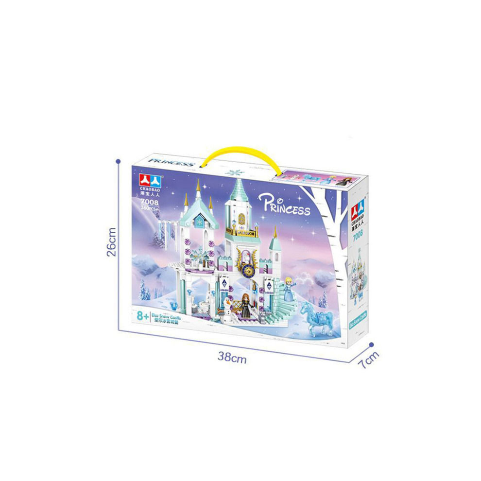 Frozen Castle Elsa Castle Nano Building Blocks Childrens Girls Building Toys Disney Princess Castle Kit Educational Construction Toys for Kid Christmas Birthday Gift