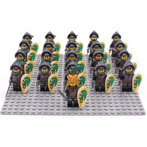 (Style#01) 21Pcs Green Dragon Knight Building Block Minifigures Toys Best Action Figures