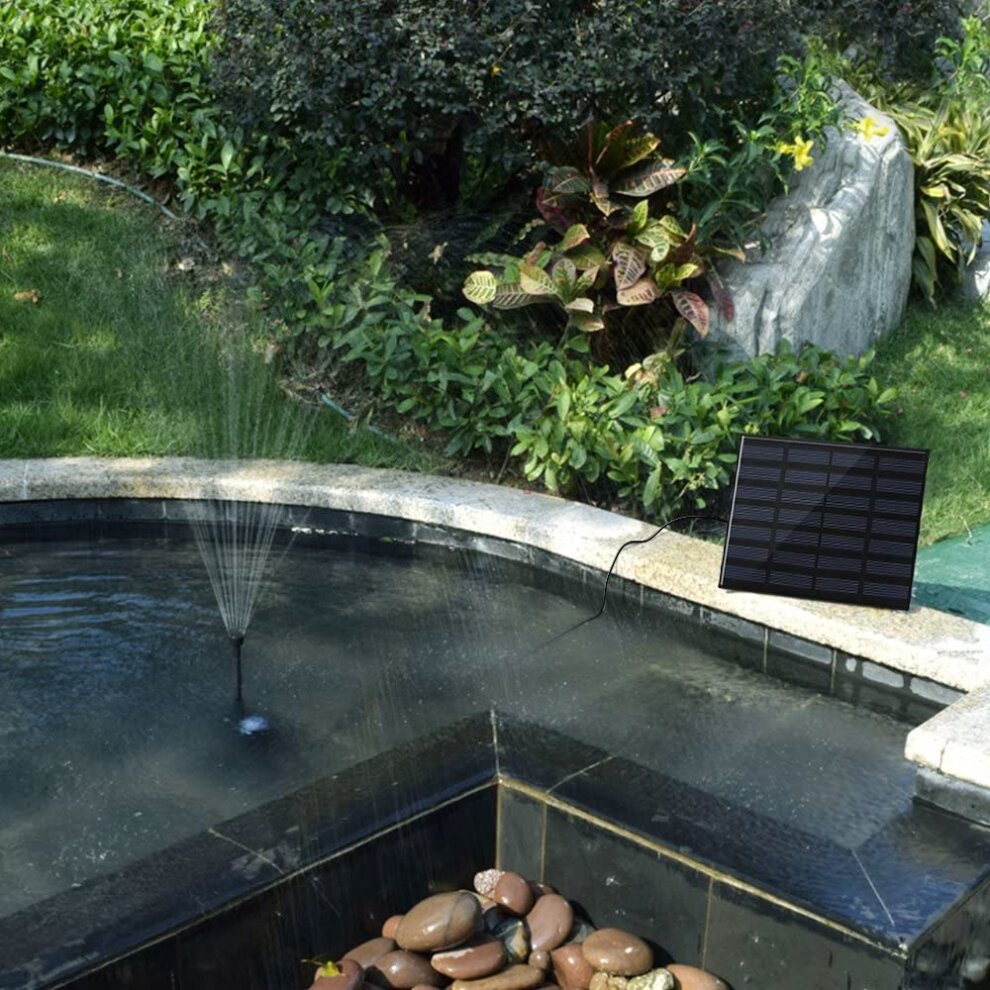 Solar Powered Fountain Pump, Solar Fountain for Birdbath 1.4W