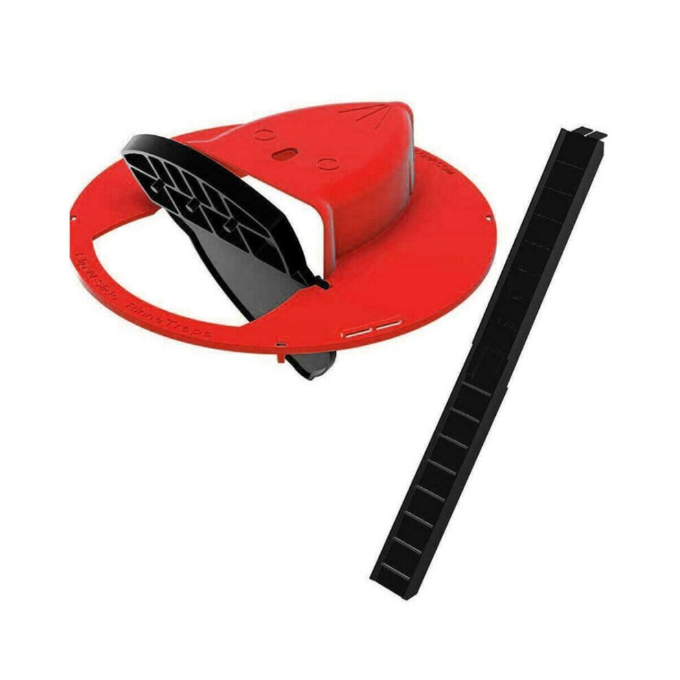 (Red, One Size) Simple Safe Slide Lid Mousetrap Automatic Efficient Flip N Mice Catcher