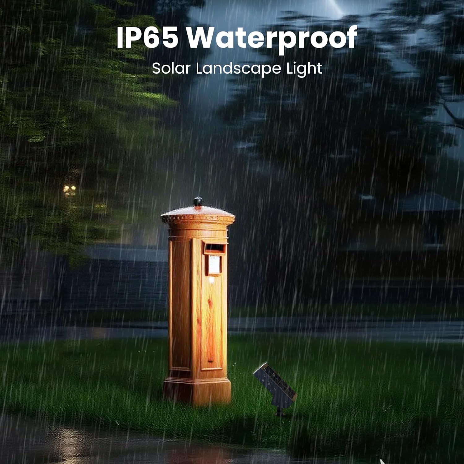 Solar Spotlight Outdoor Dimmable Solar Landscape Spotlight Dusk to Dawn Warm White 3000K Solar Powered Garden Lights for Yard Pathway Landscape Decor IP65