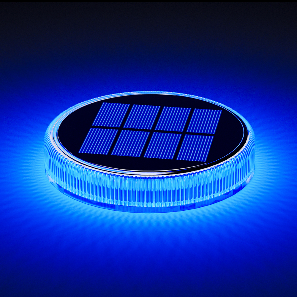 (Warm White) Outdoor Solar Deck Lights Waterproof LED Dock Lighting IP68 Auto On/Off for Driveway Step Sidewalk Stair Garden Floor Lamp