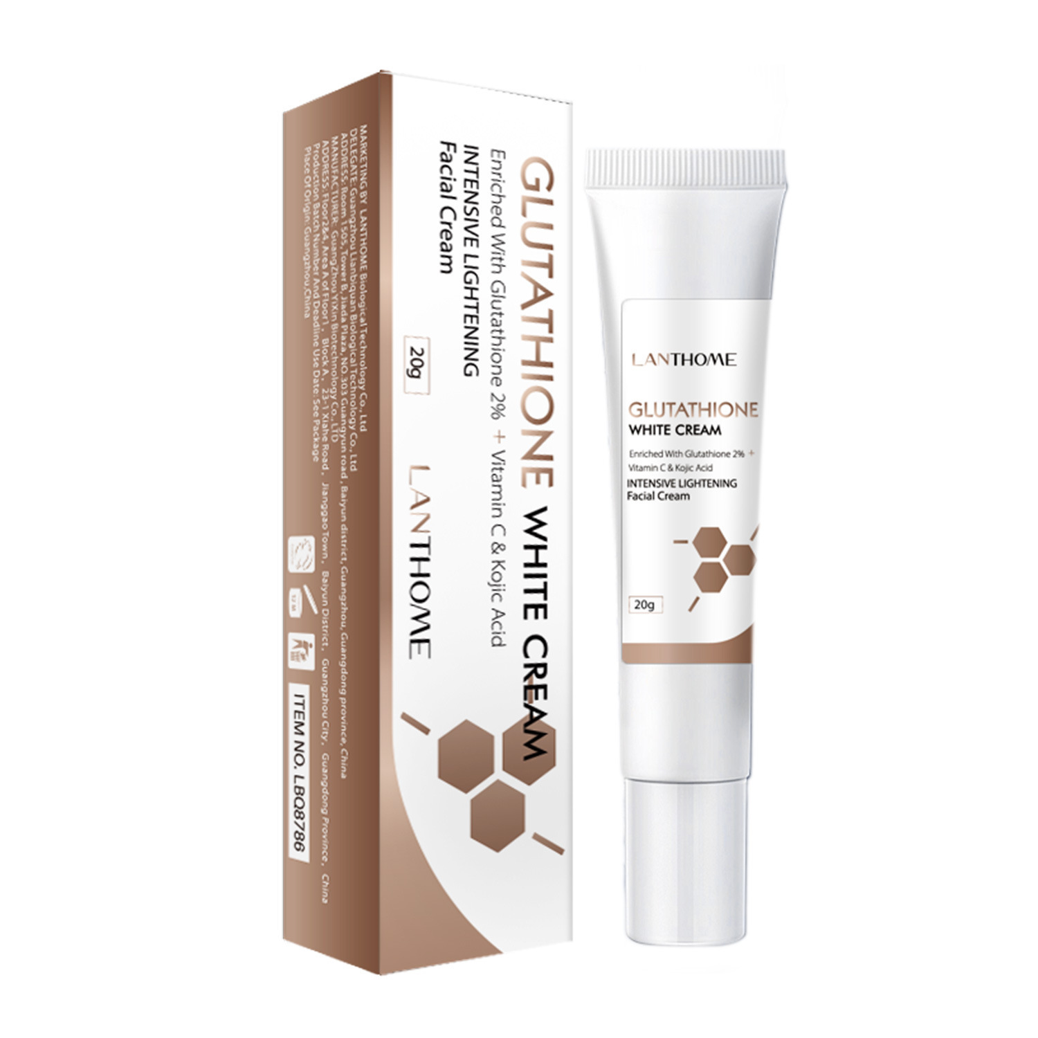 Glutathione Face Cream Brightening Moisturising Skin Care for Daily Use Natural 20g