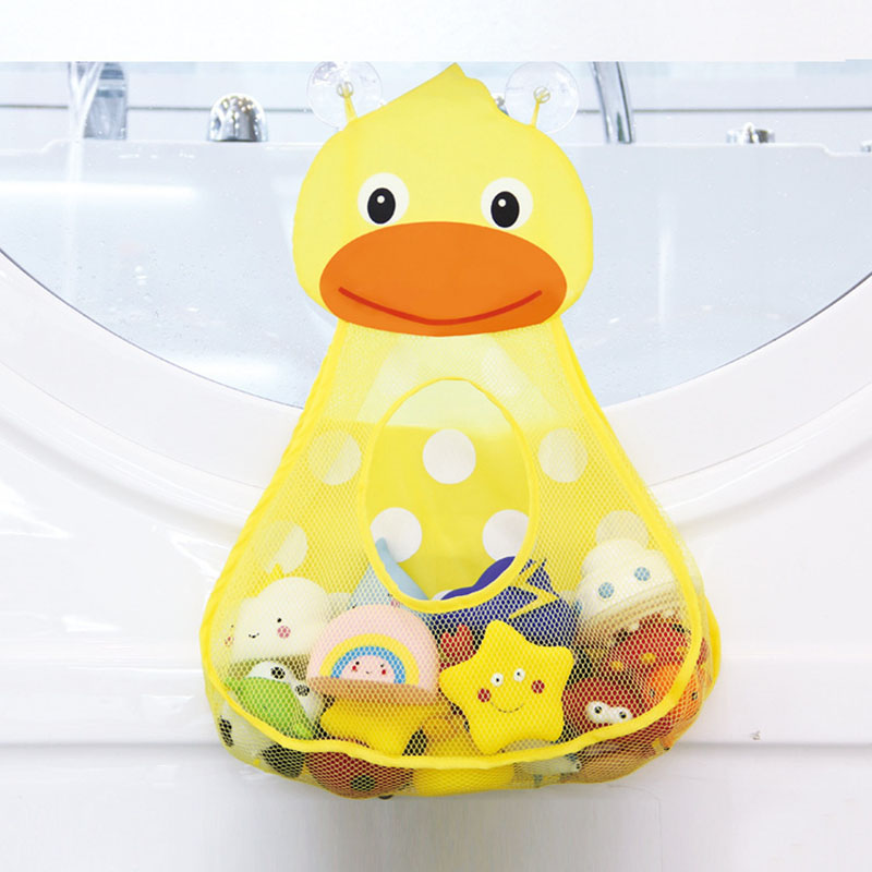 (dinosaur 553) Baby Bath Toys Cute Duck Frog Mesh Net Storage Bag Strong Suction Cups Bath Game Bag Bathroom Organizer Water Toys for Kids Gift
