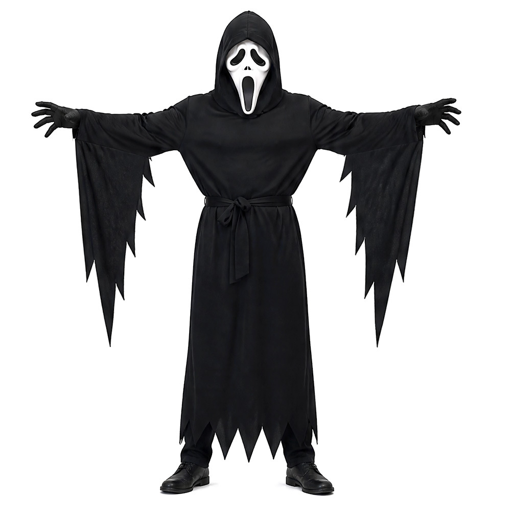 (190) Scythe Screaming Grim Reaper Outfit Halloween Grim Reaper Costume Horror Grim Reaper Cosplay Attire