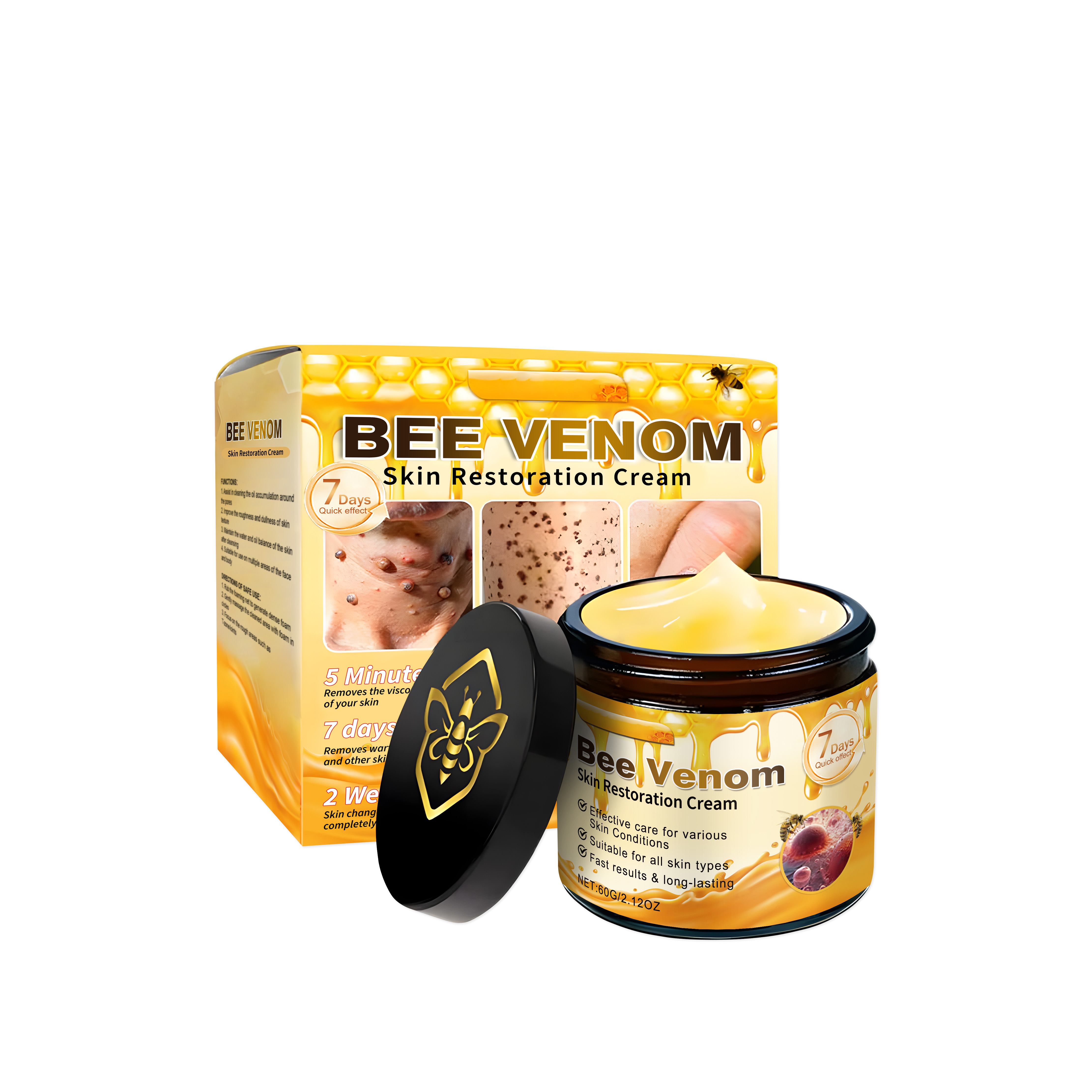 Skin Soothing Care Cream Herbal Plant Mild Formula Clean Calm Skin Fade Blemish Mole Treatment
