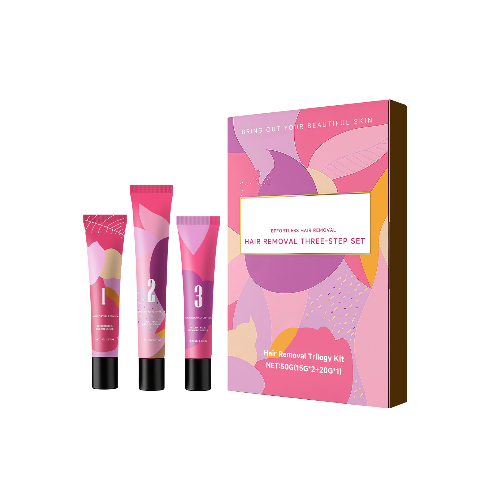Facial Hair Removal Trilogy Set Mild Clean Soft Facial Skin Moisturizing Refreshing Household Depilatory Cream