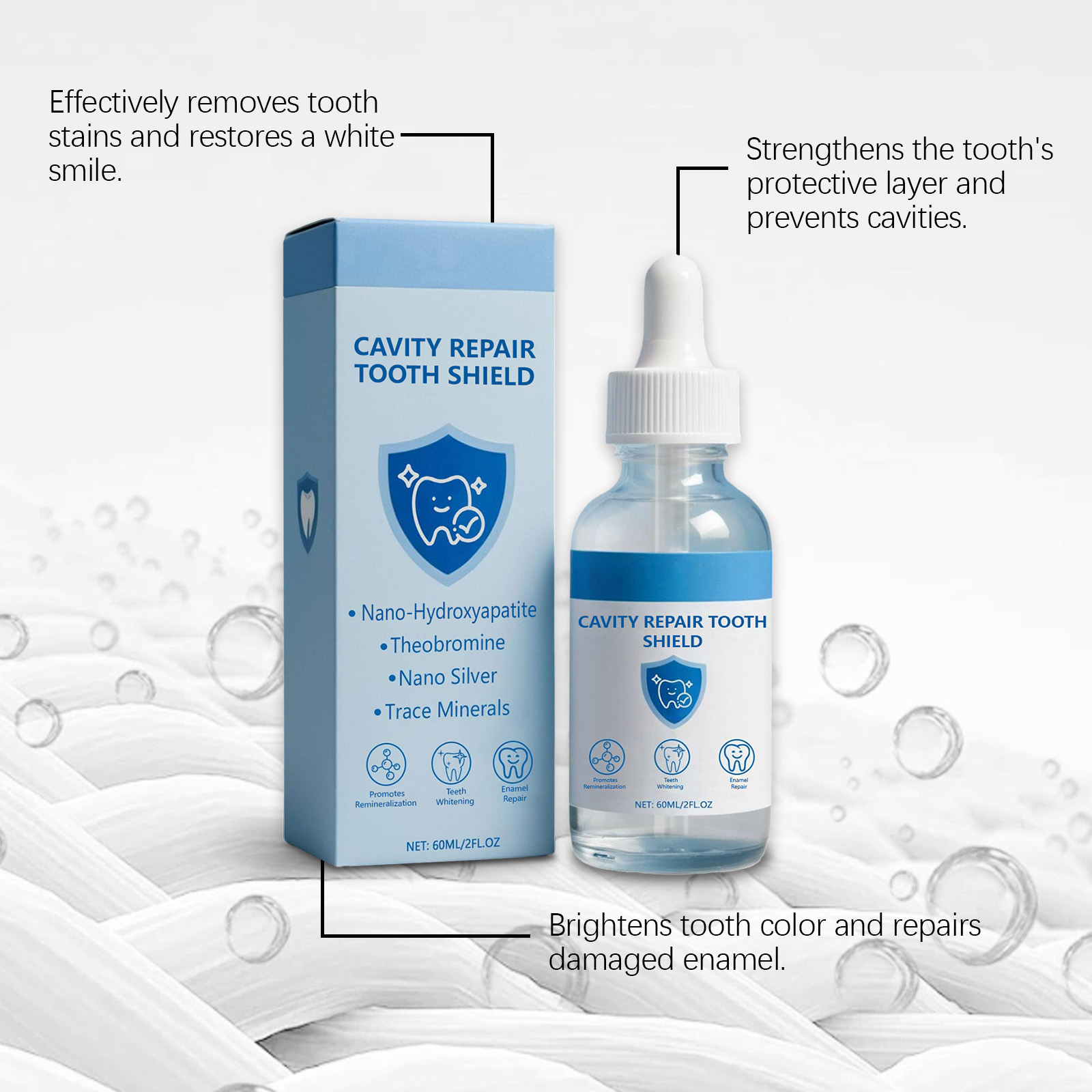 Dental Care Essence Liquid Clean Tooth Surface Reduce Tooth Stains Natural Gloss Gentle Maintain Oral Long Lasting Fresh