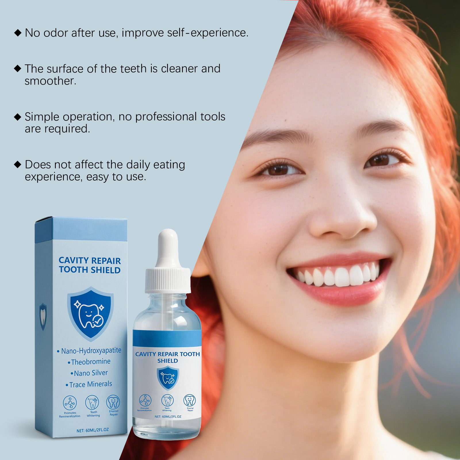 Dental Care Essence Liquid Clean Tooth Surface Reduce Tooth Stains Natural Gloss Gentle Maintain Oral Long Lasting Fresh