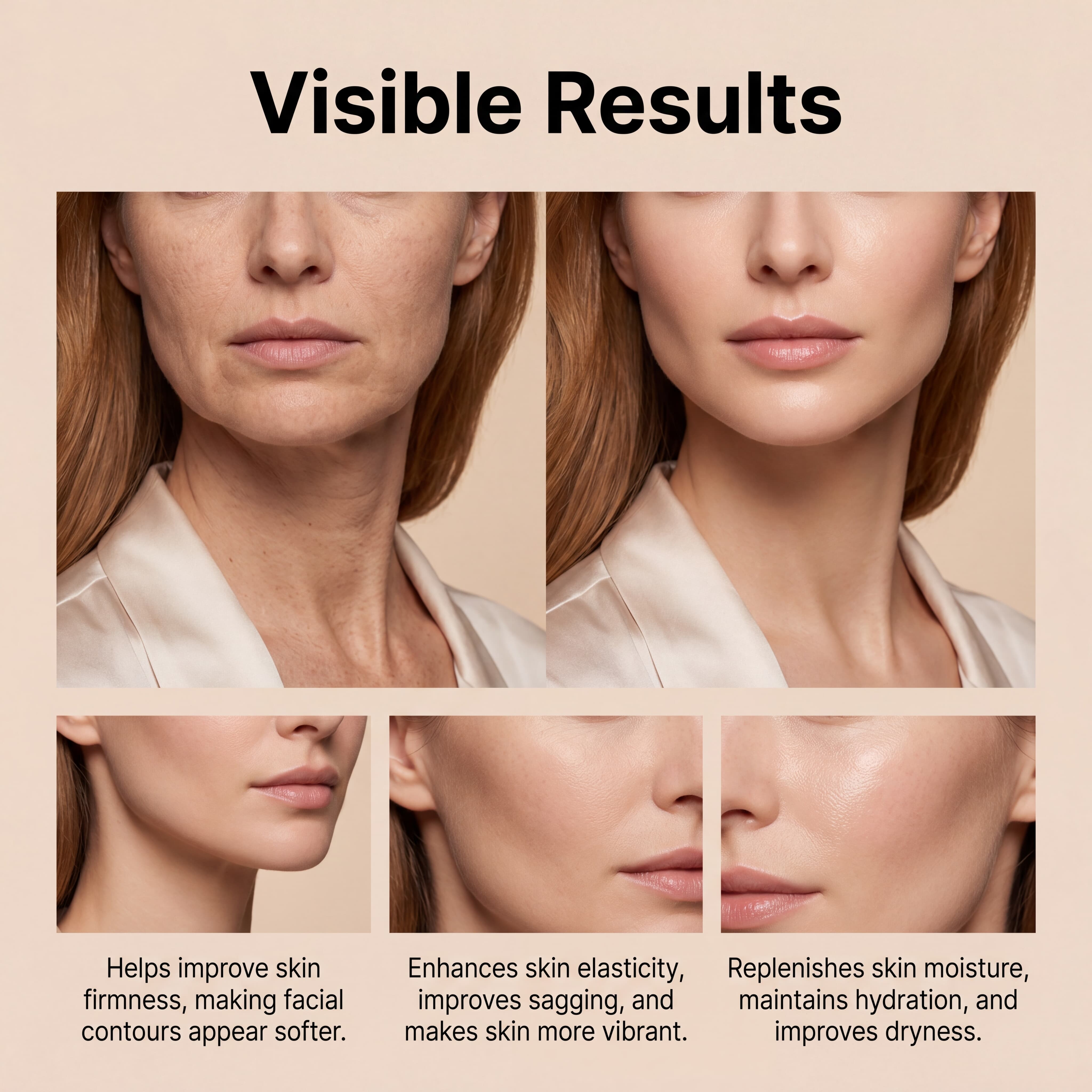 Facial Neck Cream Nurtures Contours Light Texture Quick Absorption Dual Purpose Daily Care Mild Skin Friendly Suitable All Skin Types