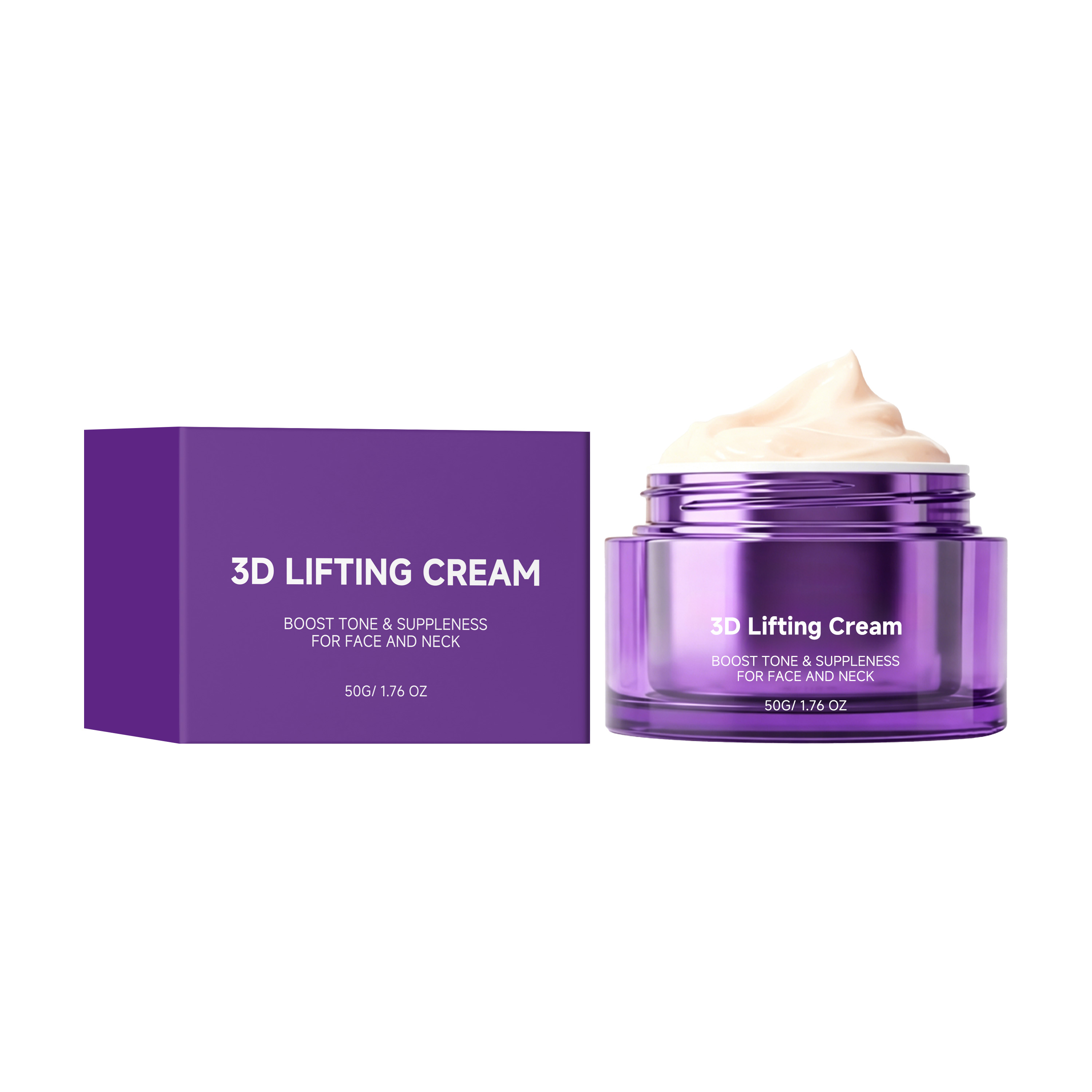 Facial Neck Cream Nurtures Contours Light Texture Quick Absorption Dual Purpose Daily Care Mild Skin Friendly Suitable All Skin Types