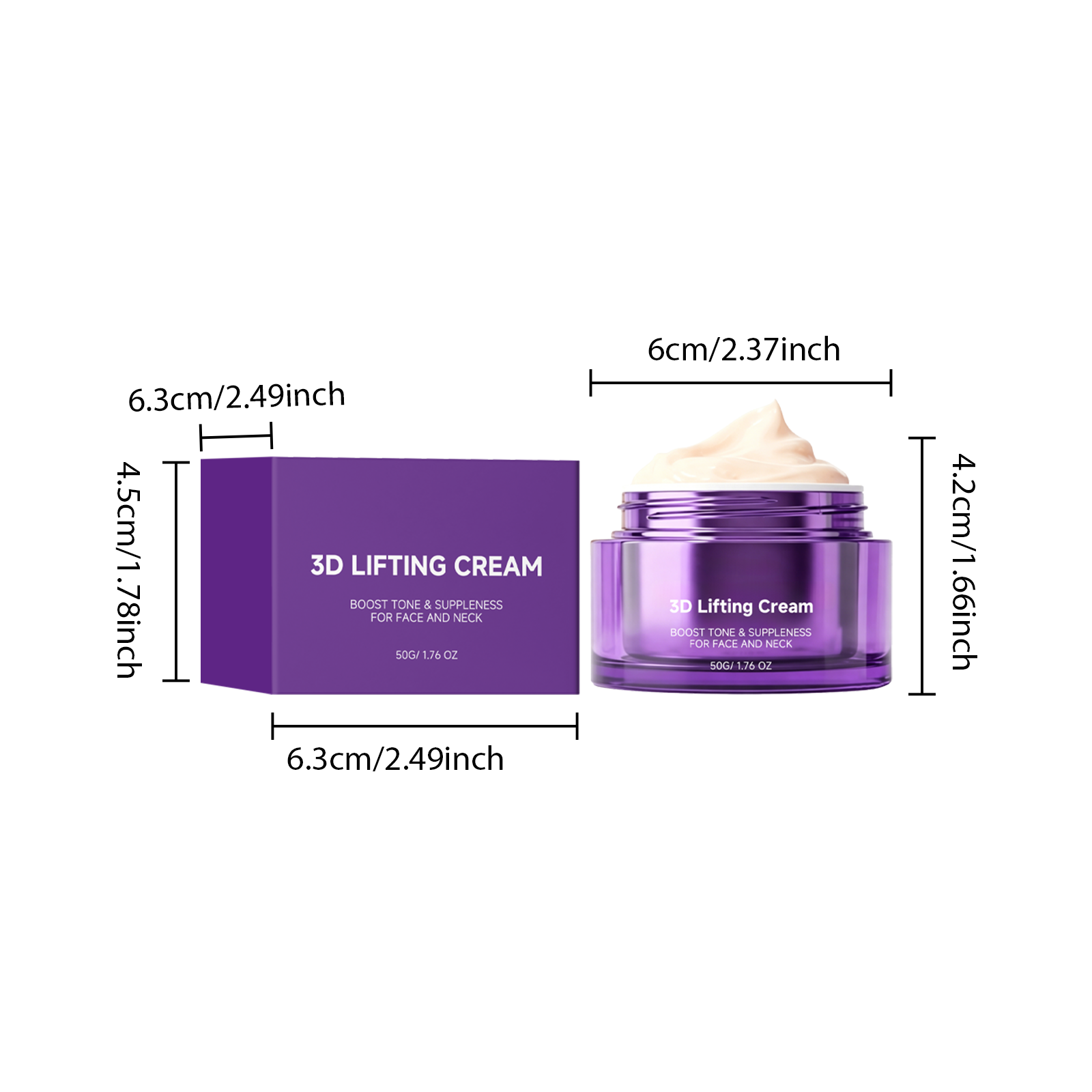 Facial Neck Cream Nurtures Contours Light Texture Quick Absorption Dual Purpose Daily Care Mild Skin Friendly Suitable All Skin Types