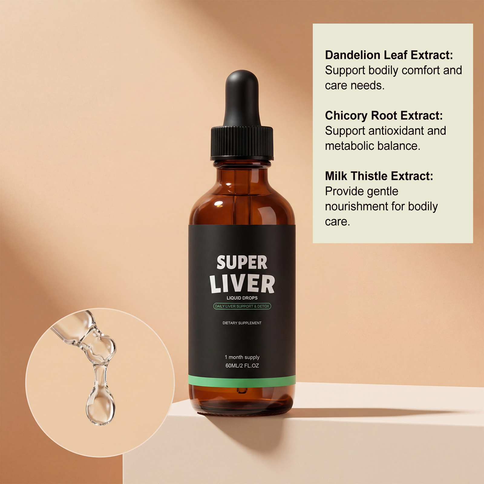 Smooth Nourish Droplets Mild Formula Nurture Boost Metabolism Comfort Body Daily Diet Nutrition Supplement Care