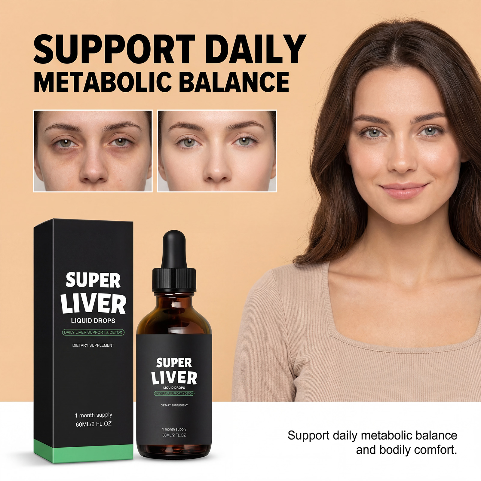 Smooth Nourish Droplets Mild Formula Nurture Boost Metabolism Comfort Body Daily Diet Nutrition Supplement Care