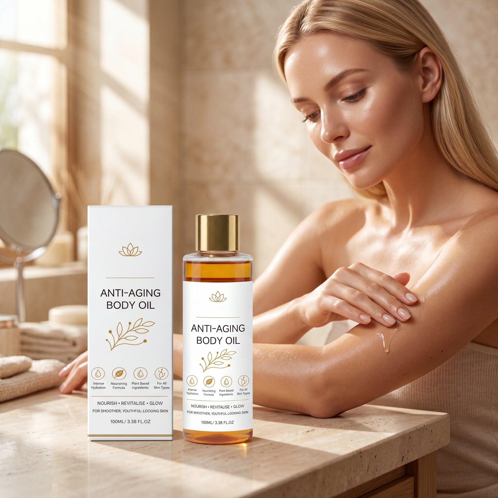 Revitalizing Nourishing Body Essential Oil Hydrating Softening Repairing Brightening Gentle Moisturizing Smoothing Soothing Daily Whole Skin Care