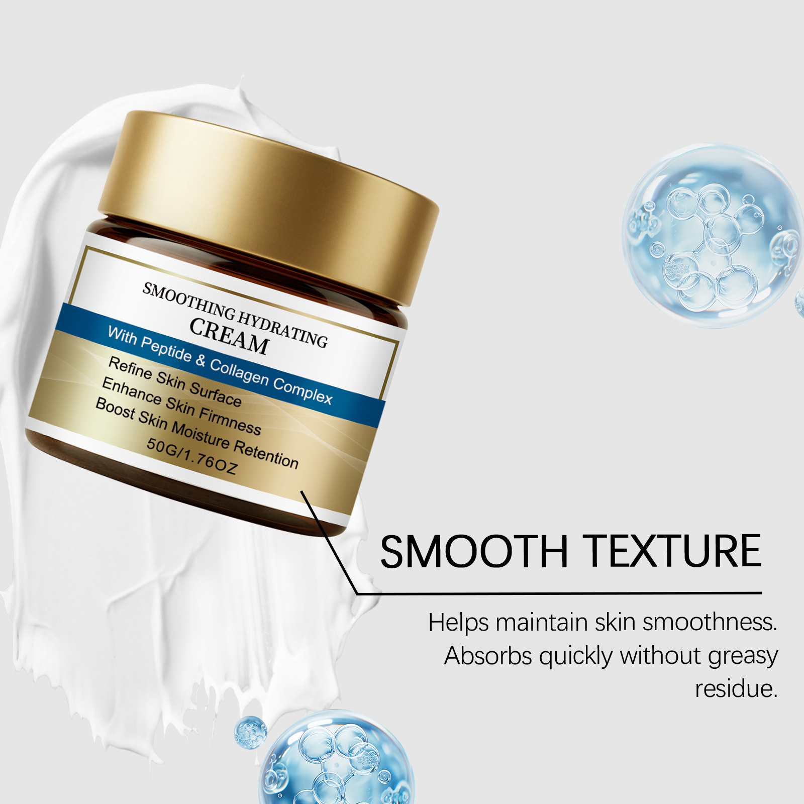 Peptide Collagen Soft Moisturizing Face Cream Nourish Refreshing Hydrating Brighten Daily Skin Care