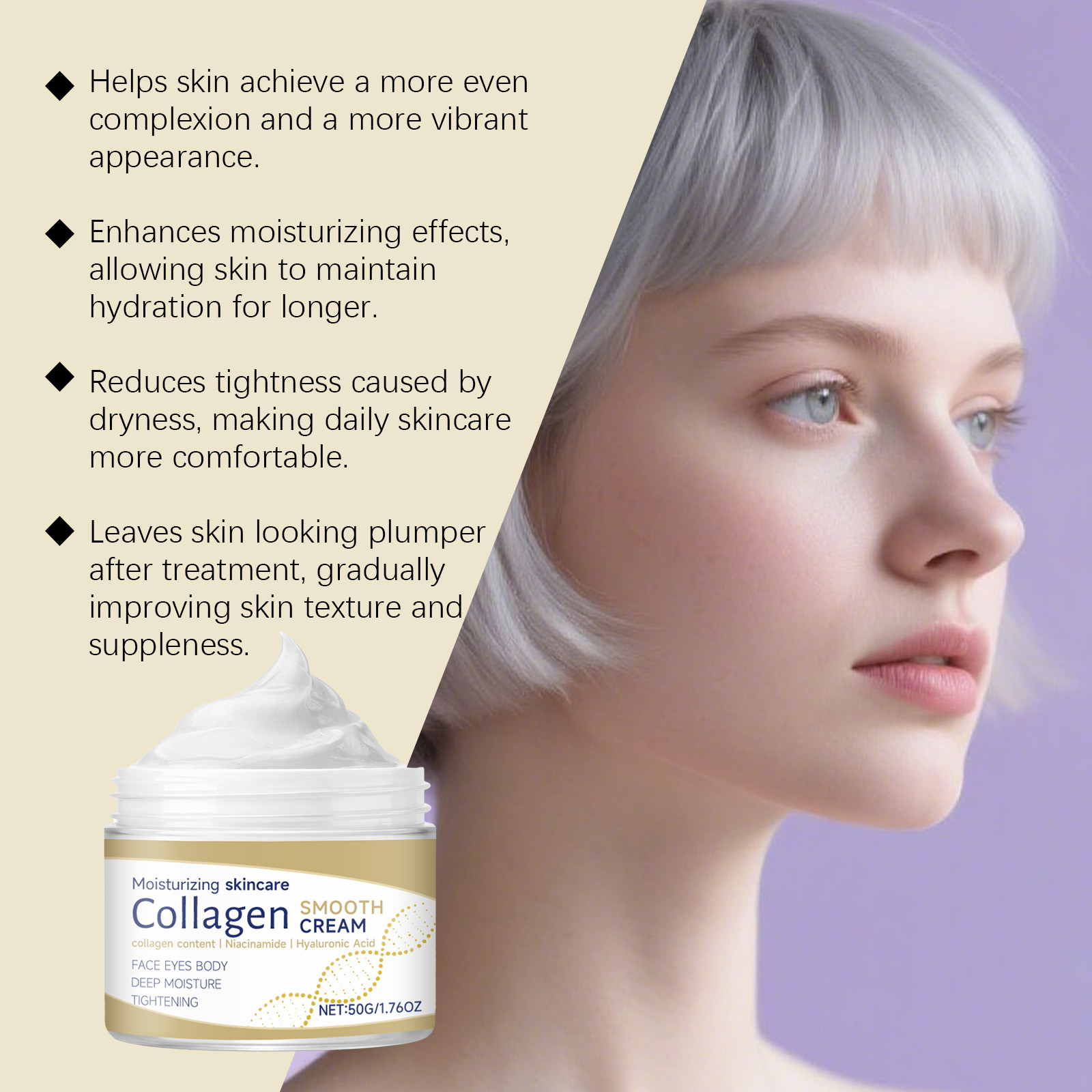 Facial Moisturizing Cream Hydrating Lotion For All Skin Types All Seasons Dry Dehydrated Skin Care