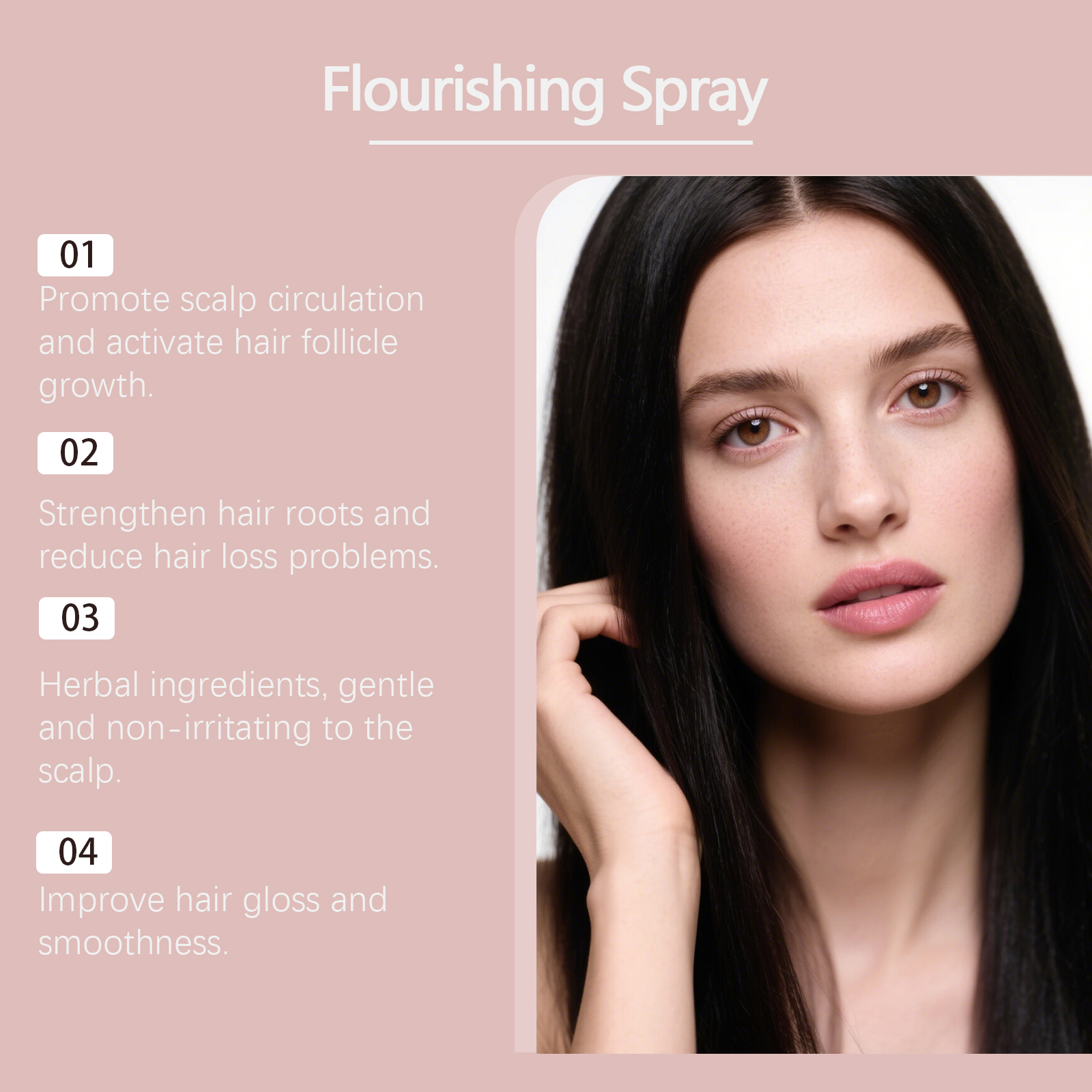 Hair Care Spray Scalp Massage Mild Nourish Root Moisturize Smooth Hair Fresh Hair Protect Daily Tender Maintain