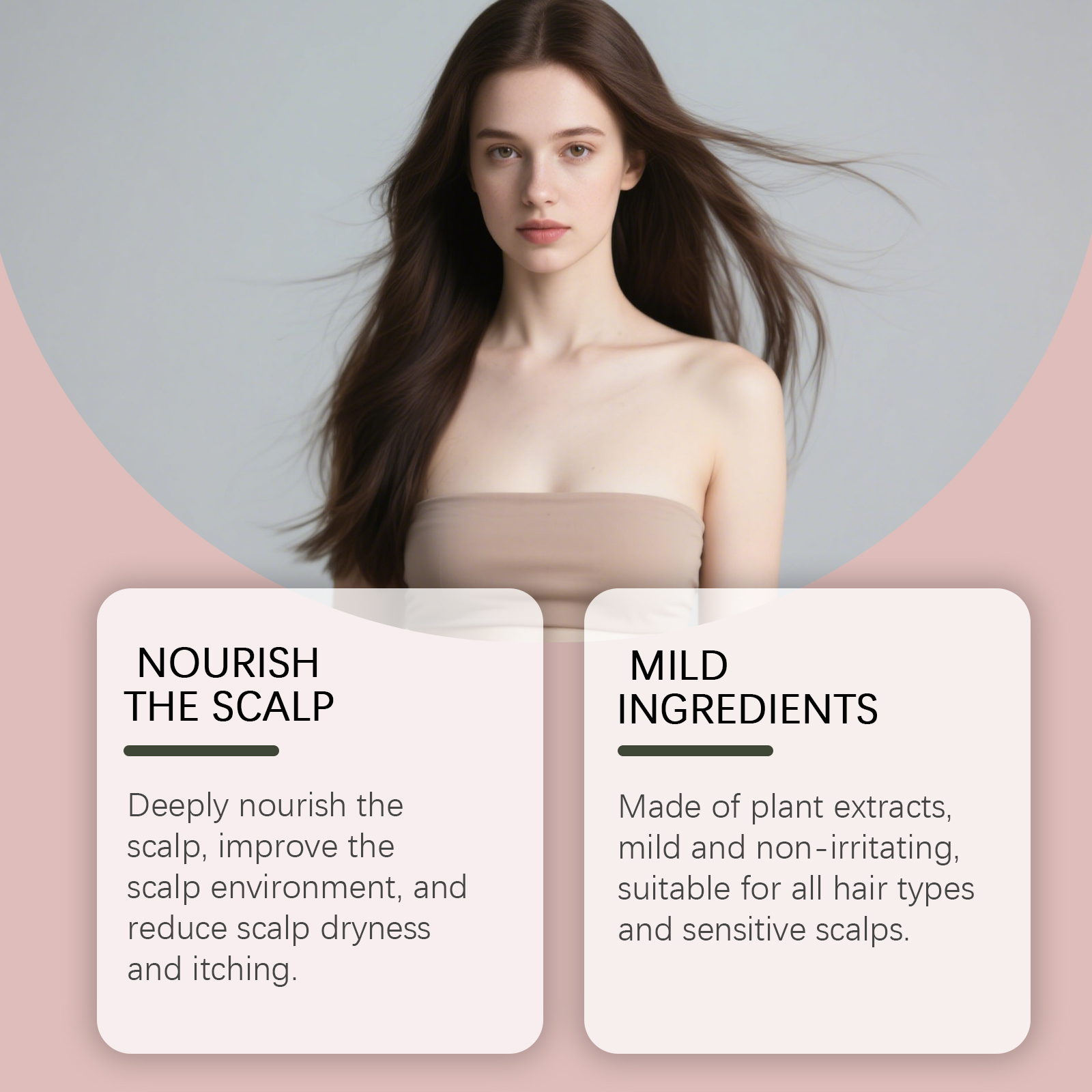 Hair Care Spray Scalp Massage Mild Nourish Root Moisturize Smooth Hair Fresh Hair Protect Daily Tender Maintain