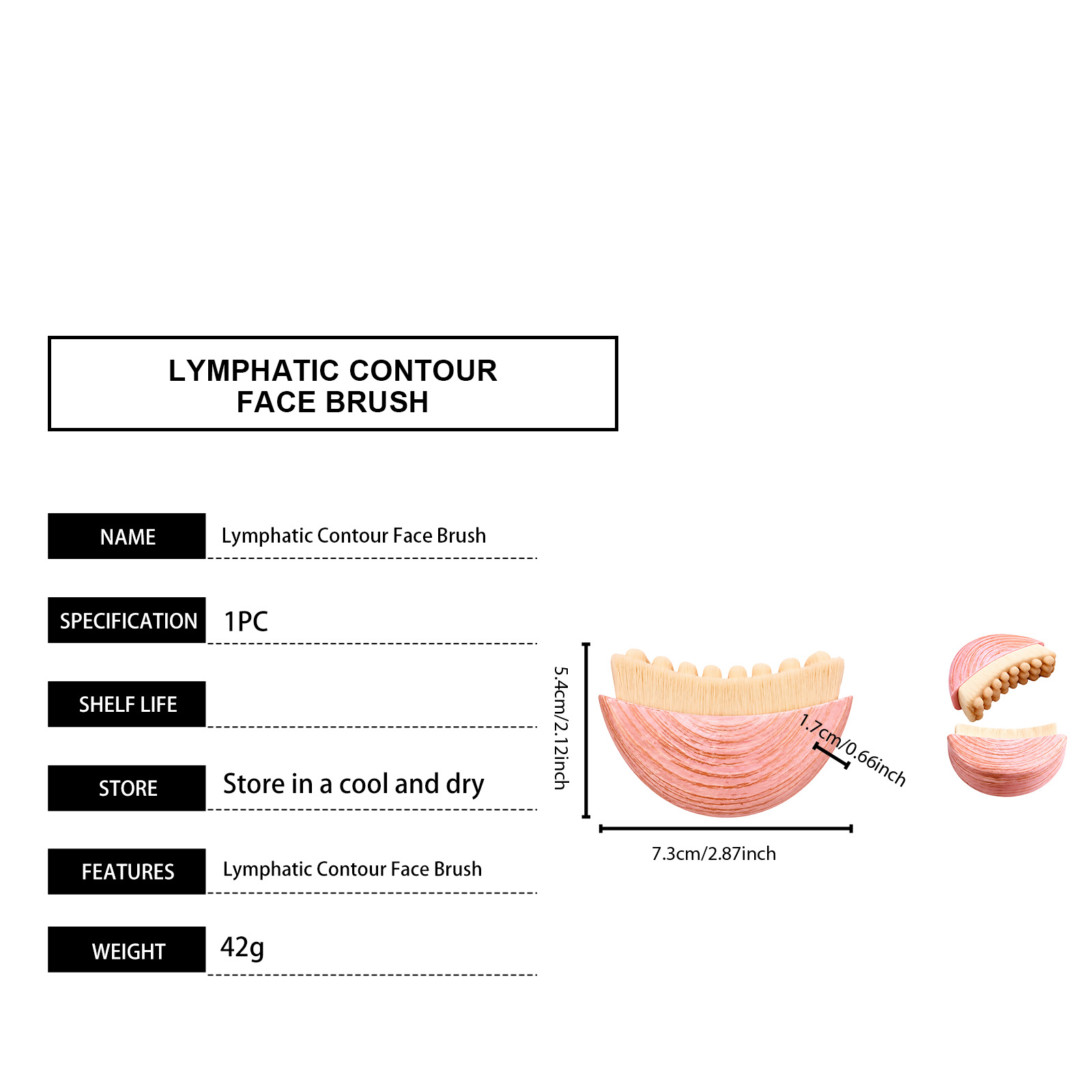(Leopard Print) Lymphatic Contour Facial Brush Beauty Smearing Massage Skin Tool Boost Skincare Product Absorption For Face Mask Care