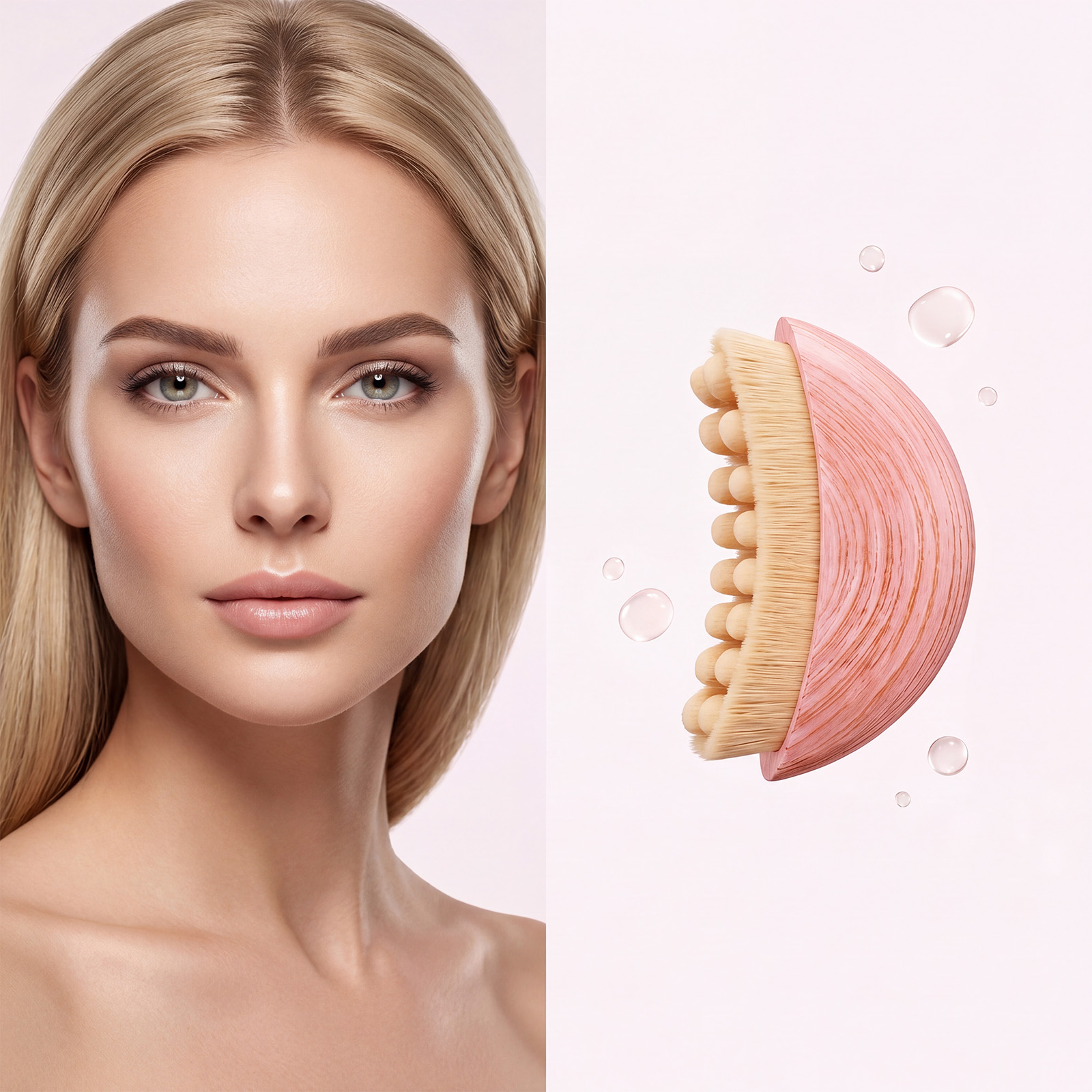 (Leopard Print) Lymphatic Contour Facial Brush Beauty Smearing Massage Skin Tool Boost Skincare Product Absorption For Face Mask Care