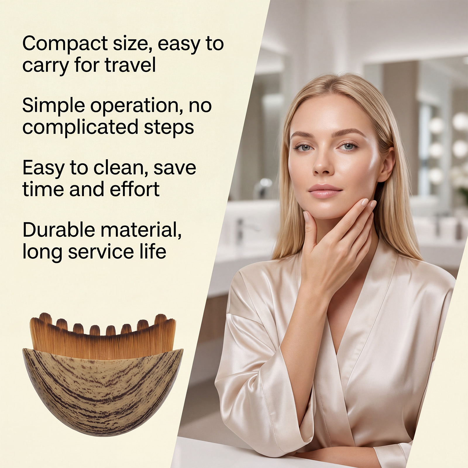 (Leopard Print) Lymphatic Contour Facial Brush Beauty Smearing Massage Skin Tool Boost Skincare Product Absorption For Face Mask Care