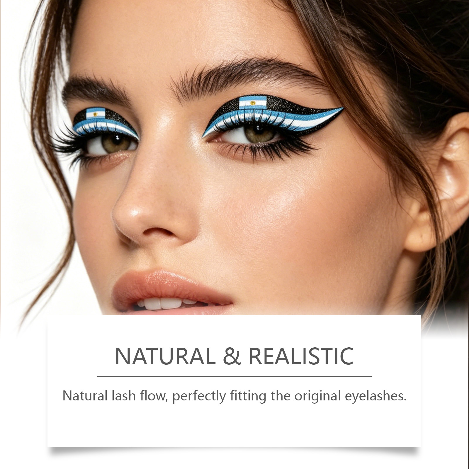 British Flag False Eyelashes Daily Wear Soft Lightweight Casual Match Watching Sports Game Party Atmosphere Boost