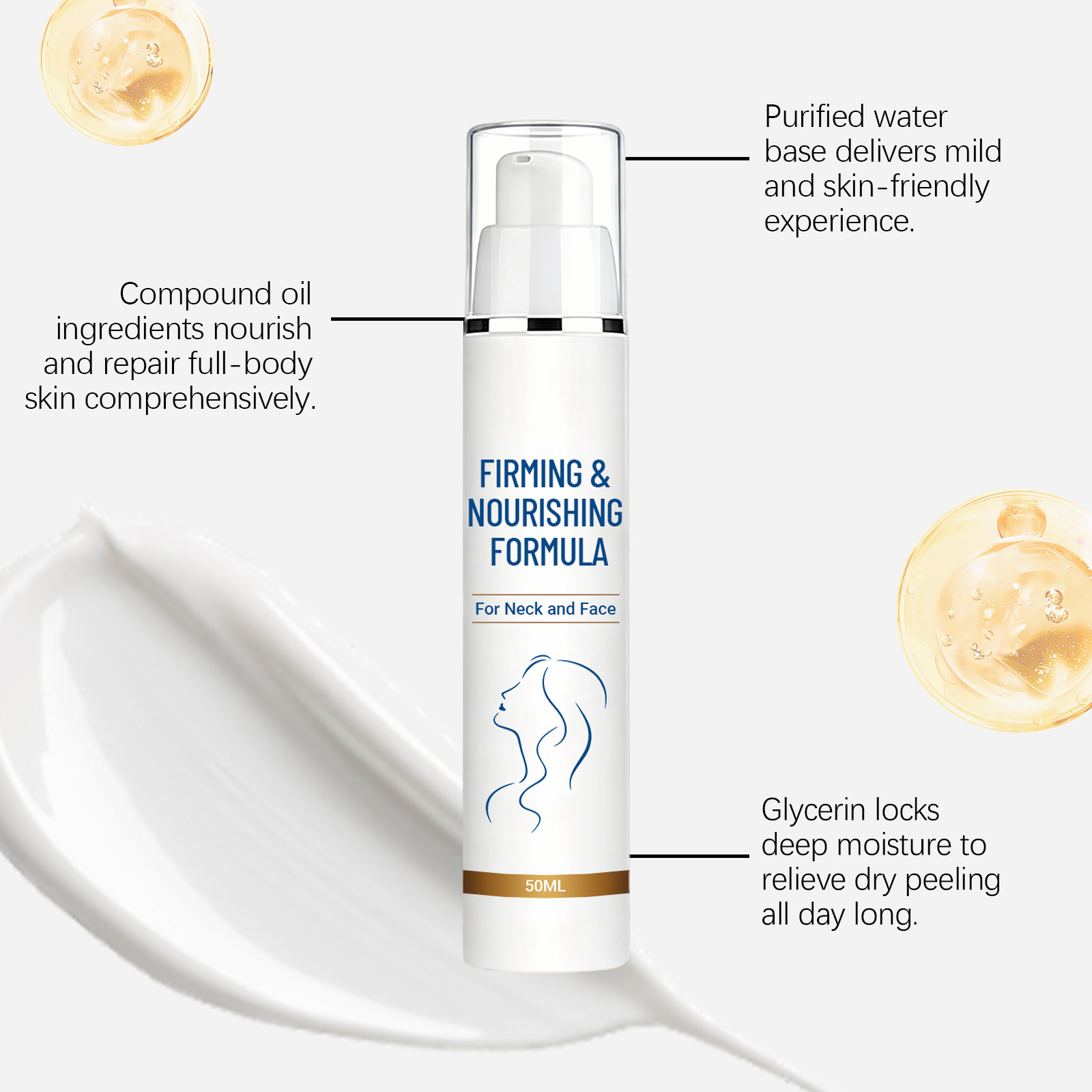 Body Care Cream Soft Texture Skin Friendly Fast Absorb Hydrating Light Non Sticky Moisturizing Lotion Whole Body Skin