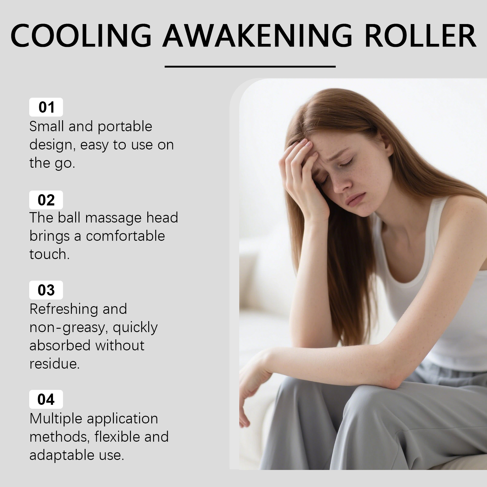 Body Care Roller Essence Mint Cool Easy Smoothe Daily Body Discomfort Relief