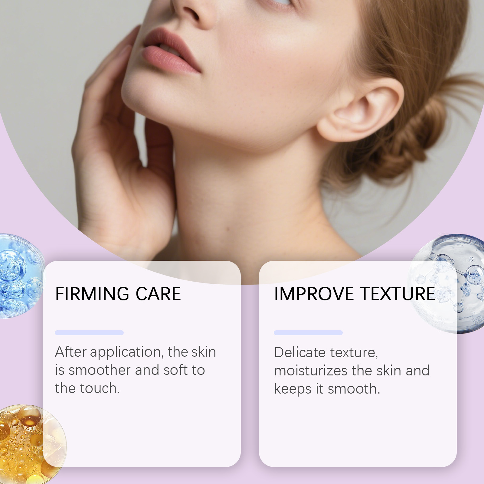 Moisturizing Neck Cream Light Texture Nourishing Refreshing Nonsticky Hydrating Care For Neck Skin