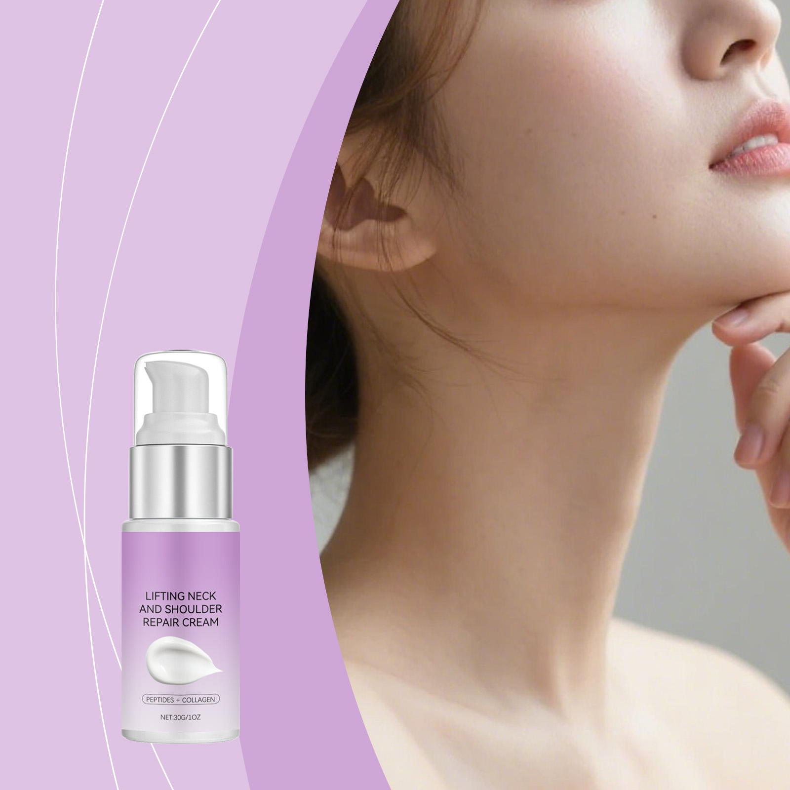 Moisturizing Neck Cream Light Texture Nourishing Refreshing Nonsticky Hydrating Care For Neck Skin