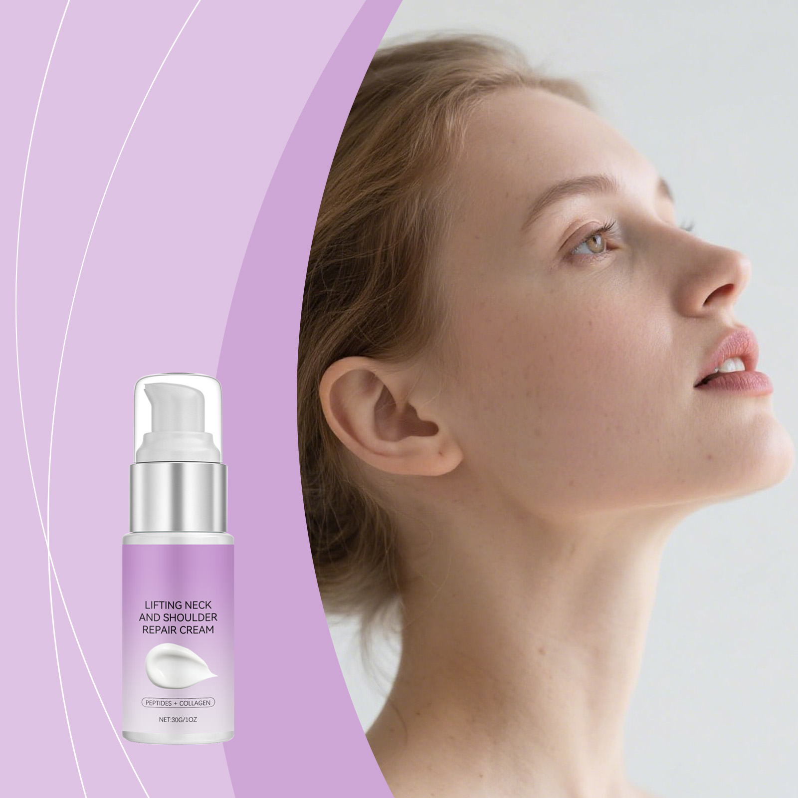 Moisturizing Neck Cream Light Texture Nourishing Refreshing Nonsticky Hydrating Care For Neck Skin