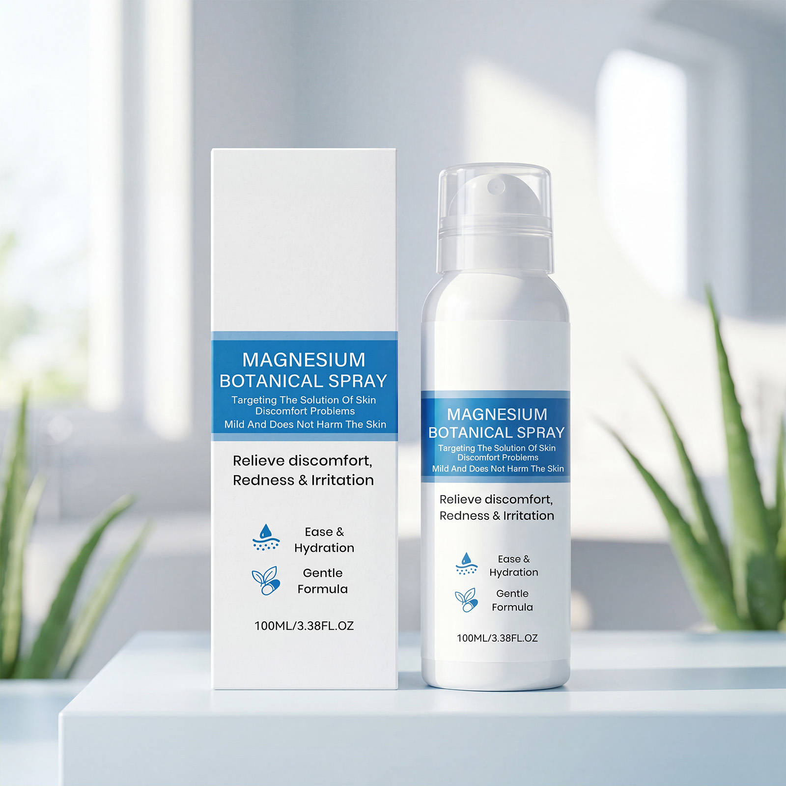 Skin Moisturizing Magnesium Spray Hydrating Gentle Light Texture Soft Nourishing Facial Care